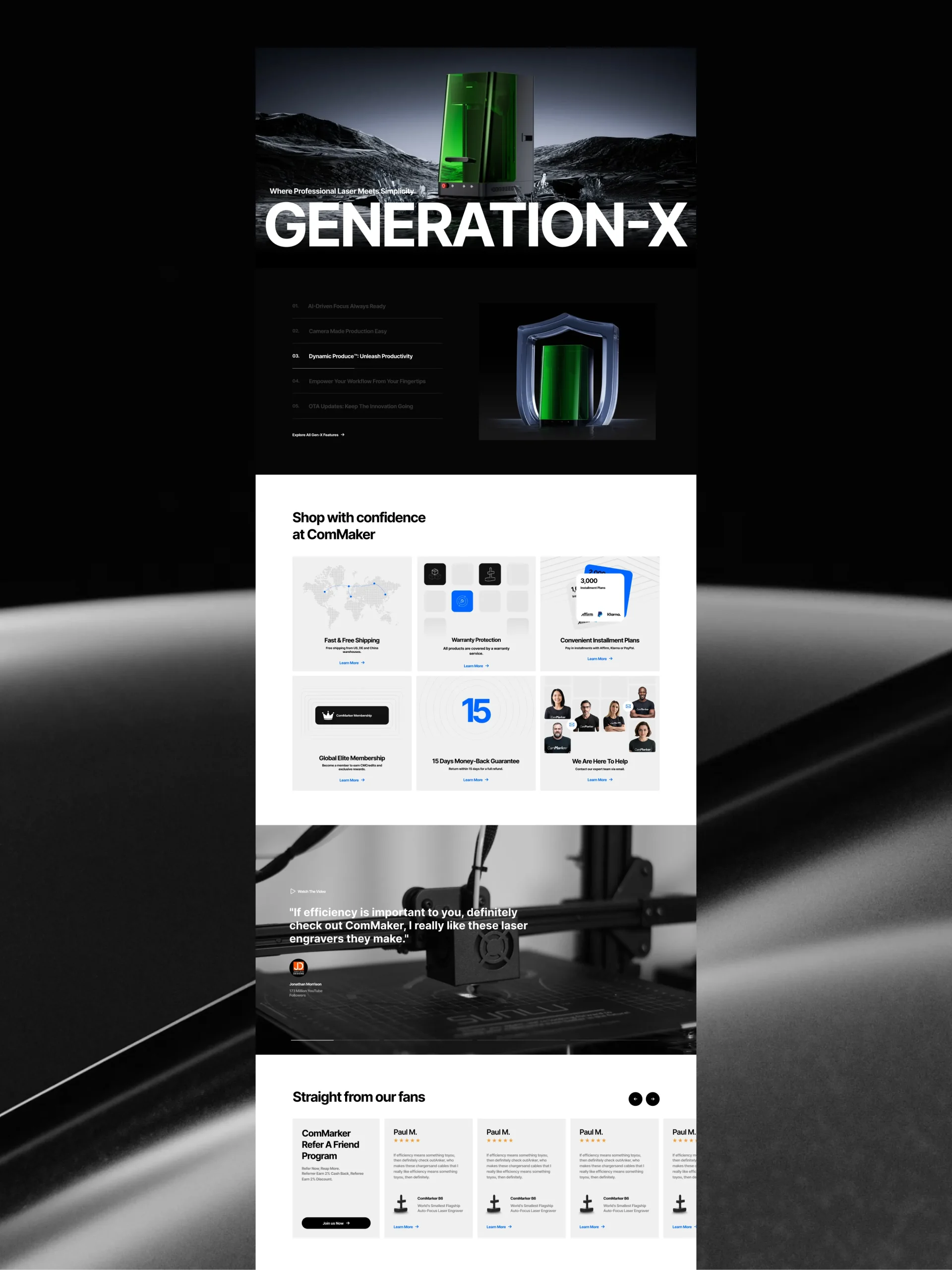 Commarker website design 2